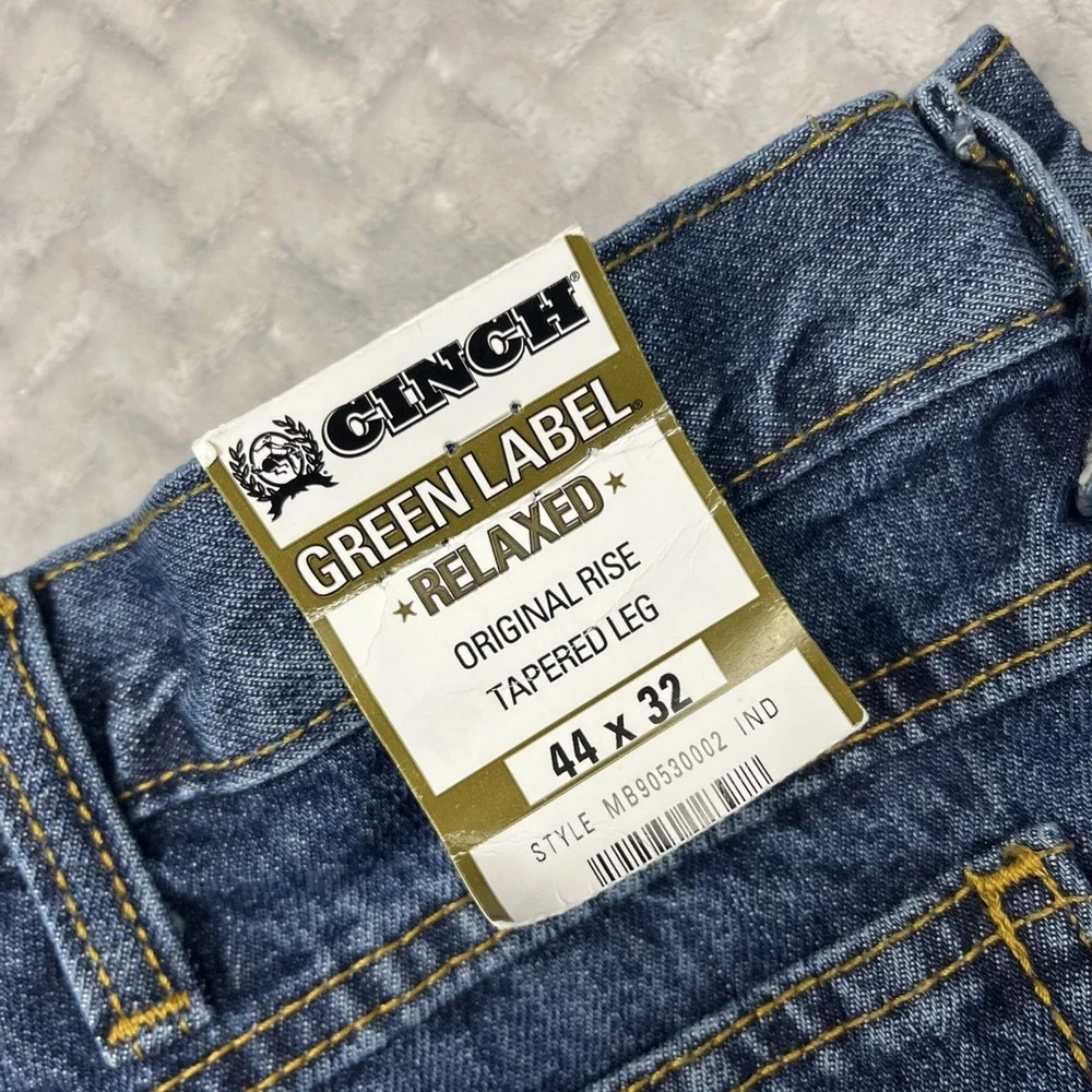 Cinch Western Jeans Mens Green Label Relaxed Original Rise Tapered Leg 44x32 NWT